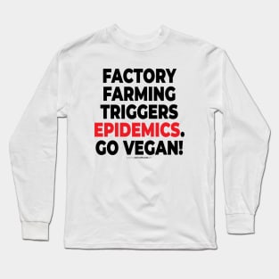vegan to prevent pandemics like coronavirus / covid-19 (103v2) Long Sleeve T-Shirt